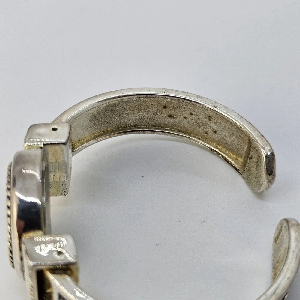 Women's Cuff Bracelet Watch 24MM Gray Dial Black Gray‎ Bracelet 5.5